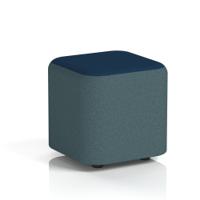 Harlestone Small Square Stool In X2 Fabric - Polygon Body Calculus Top