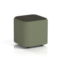 Harlestone Small Square Stool In Main Line Flax Fabric - Monument Body Temple Top