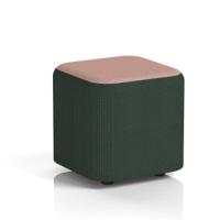 Harlestone Small Square Stool In Yoredale Fabric - Ingleton Body Kidstone Top