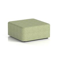 Harlestone Large Square Stool In Rivet Fabric - Burnish Body And Top