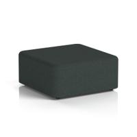 Harlestone Large Square Stool In Rivet Fabric - Charcoal Body And Top