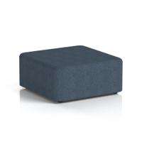 Harlestone Large Square Stool In Rivet Fabric - Crucible Body And Top