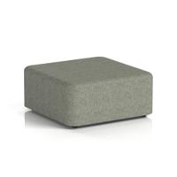 Harlestone Large Square Stool In Rivet Fabric - Vitreous Body And Top