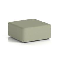 Harlestone Large Square Stool In Main Line Flax Fabric - Newbury Body And Top
