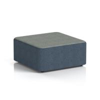 Harlestone Large Square Stool In Rivet Fabric - Crucible Body Prime Top