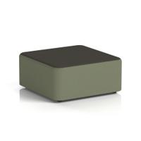 Harlestone Large Square Stool In Main Line Flax Fabric - Monument Body Temple Top