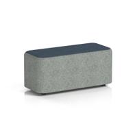 Harlestone Small Rectangular Stool In Rivet Fabric - Prime Body Crucible Top