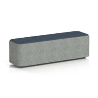 Harlestone Large Rectangular Stool In Rivet Fabric - Prime Body Crucible Top