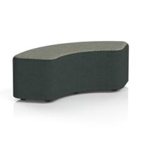 Harlestone 90 Degree Stool In Rivet Fabric - Charcoal Body Vitreous Top