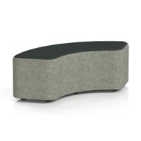 Harlestone 90 Degree Stool In Rivet Fabric - Vitreous Body Charcoal Top