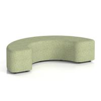 Harlestone 180 Degree Stool In Rivet Fabric - Burnish Body And Top