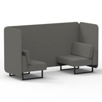 Brixworth 2 Seater Bench Booth With Black Legs In X2 Fabric - Number Panels And Sofa