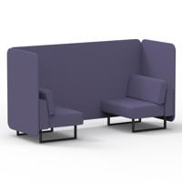 Brixworth 2 Seater Bench Booth With Black Legs In Synergy Fabric - Order Panels And Sofa