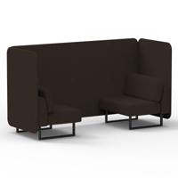 Brixworth 2 Seater Bench Booth With Black Legs In Synergy Fabric - Wed Panels And Sofa