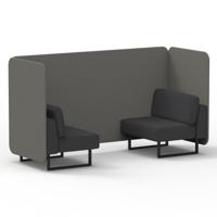 Brixworth 2 Seater Bench Booth With Black Legs In X2 Fabric - Number Panels And Arithmetic Sofa