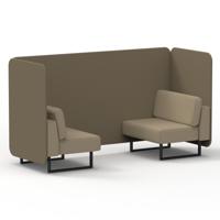 Brixworth 2 Seater Bench Booth With Black Legs In Main Line Flax Fabric - Bank Panels And Upminster Sofa