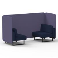 Brixworth 2 Seater Bench Booth With Black Legs In Synergy Fabric - Order Panels And Alike Sofa
