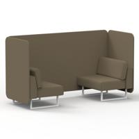 Brixworth 2 Seater Bench Booth With White Legs In Main Line Flax Fabric - Bank Panels And Sofa