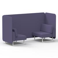 Brixworth 2 Seater Bench Booth With White Legs In Synergy Fabric - Order Panels And Sofa