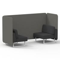 Brixworth 2 Seater Bench Booth With White Legs In X2 Fabric - Number Panels And Arithmetic Sofa
