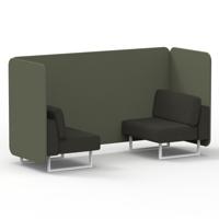 Brixworth 2 Seater Bench Booth With White Legs In Main Line Flax Fabric - Monument Panels And Temple Sofa