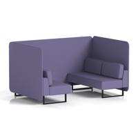 Brixworth 4 Seater Bench Booth With Black Legs In Synergy Fabric - Order Panels And Sofa