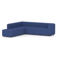 Mawsley Modular Seating Set L-Shaped Corner Sofa 7 Seater With Left Arms in Era - Perennial