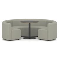Mawsley Modular Seating Set Circular Booth Low Back With Black Table in Era - Generation