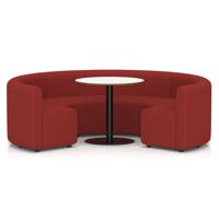 Mawsley Modular Seating Set Circular Booth Low Back With White Table in Era - Extent