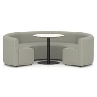 Mawsley Modular Seating Set Circular Booth Low Back With White Table in Era - Generation