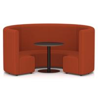 Mawsley Modular Seating Set Circular Booth High Back With Black Table in Era - Experience