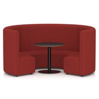 Mawsley Modular Seating Set Circular Booth High Back With Black Table in Era - Extent