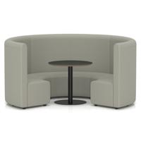 Mawsley Modular Seating Set Circular Booth High Back With Black Table in Era - Generation