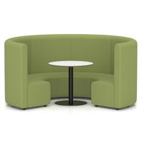 Mawsley Modular Seating Set Circular Booth High Back With White Table in Era - Endurance