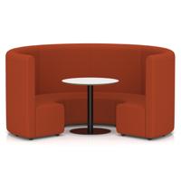 Mawsley Modular Seating Set Circular Booth High Back With White Table in Era - Experience