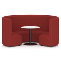 Mawsley Modular Seating Set Circular Booth High Back With White Table in Era - Extent