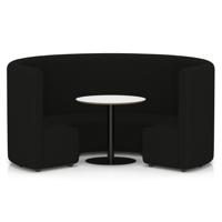 Mawsley Modular Seating Set Circular Booth High Back With White Table in Era - Forward