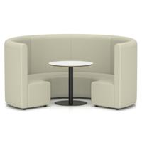 Mawsley Modular Seating Set Circular Booth High Back With White Table in Era - Futurist