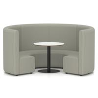Mawsley Modular Seating Set Circular Booth High Back With White Table in Era - Generation