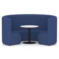 Mawsley Modular Seating Set Circular Booth High Back With White Table in Era - Perennial