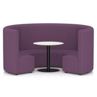 Mawsley Modular Seating Set Circular Booth High Back With White Table in Era - Prime