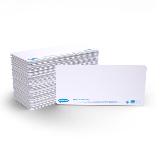Show-me Bulk Pack of 100 Drywipe Flashcards