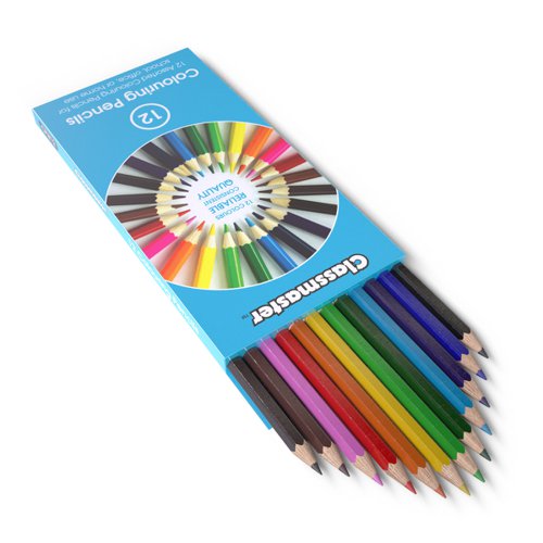 Classmaster Colouring Pencils, 12 Assorted Colours, Pack of 12