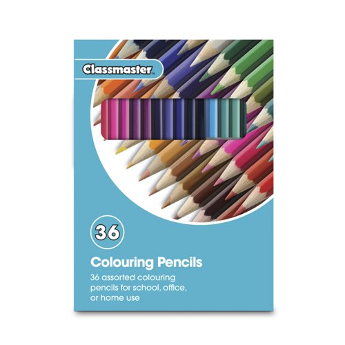 Classmaster Colouring Pencils, 36 Assorted Colours, Pack of 36