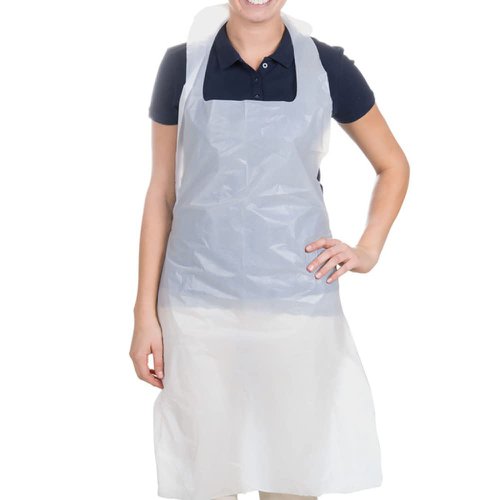 Premium Disposable Aprons: Osler & Walsh presents a pack of 100 premium disposable aprons designed for both men and women.Universal Fit and Versatility: Sized at 700x1170mm, these lightweight polyethene aprons ensure a universal fit and versatility for various applications.NHS-Approved Design: Features a standard sleeveless design, punch-out head hole, and two tie strings, meeting NHS approval standards for reliable use.Effective Coverage: Covering effectively from chest to knees, these aprons accommodate various heights, ensuring comprehensive protection in messy conditions.Durable Construction: Crafted from durable 16-micron polyethene plastic, these white aprons offer strength and tear resistance.Ideal for Multiple Settings: Suitable for healthcare, food preparation, cleaning, and various industries, providing premium quality for comprehensive protection.Convenient Pack of 100: The pack of 100 disposable white aprons is convenient for bulk usage and ensures a steady supply.Premium Quality Assurance: Osler & Walsh delivers premium quality aprons designed for convenience and protection.Flat Packed: The aprons are flat-packed, allowing for easy storage and accessibility. 