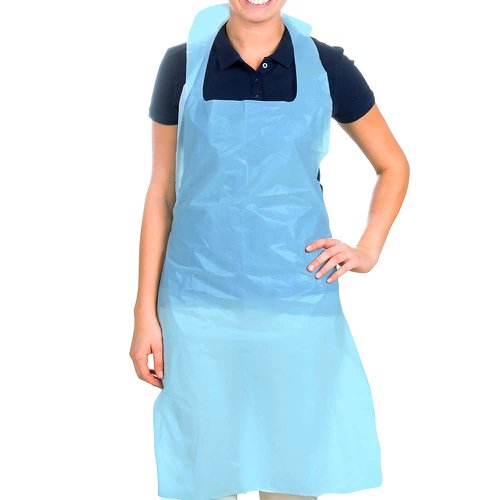 ValueX Disposable Aprons 16 Micron Blue Flat (Pack 200) - DAF200BU