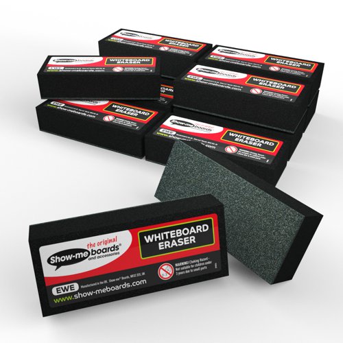 Show-me Whiteboard Eraser (Pack of 12) EWE12 Drywipe Board Accessories EG60229