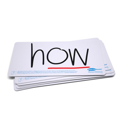 Show-me Pack of 10 x Drywipe Flashcards
