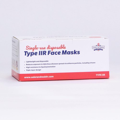 ValueX Type 11R Fluid Resistant Disposable Face Masks (Pack 50) - FMTIIR50TG