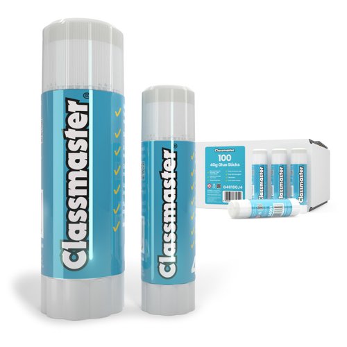 Classmaster Educational Gluesticks 40g Pack of 100 + 4 Free 115g